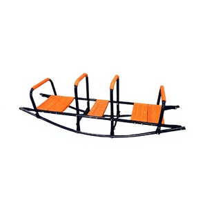 Balançoire à trois places en plastique pour enfants, équipement de jeux pour l'école et le jardin - Product Image 3
