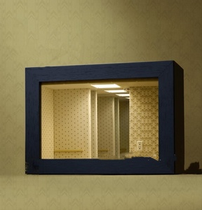 Meilleure vente : Ornement <span class=keywords><strong>de</strong></span> bureau créatif Abyss Log Wood, cadre miroir en <span class=keywords><strong>verre</strong></span> multicouche à effet infini, peinture lumineuse - Product Image 6