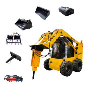 LTMG toprak taşıma makineleri yükleyici 75 HP güç 700kg 950kg 1050kg tekerlekli kızak nokta dönüşlü yükleyici burgu Mulcher 4 in 1 kova - Product Image 1