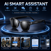 Lunettes Intelligentes IA avec Double Caméra HD Sony 8MP, Vidéo 1080P, Transfert WiFi, Audio Open-Ear, Lunettes de Soleil Intelligentes pour le Voyage