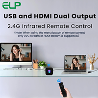 Caméra USB ELP 12X Zoom 4K Autofocus 1080P 60fps Télécommande infrarouge H.265 H.264 PC Webcam 4K UVC pour vidéoconférence