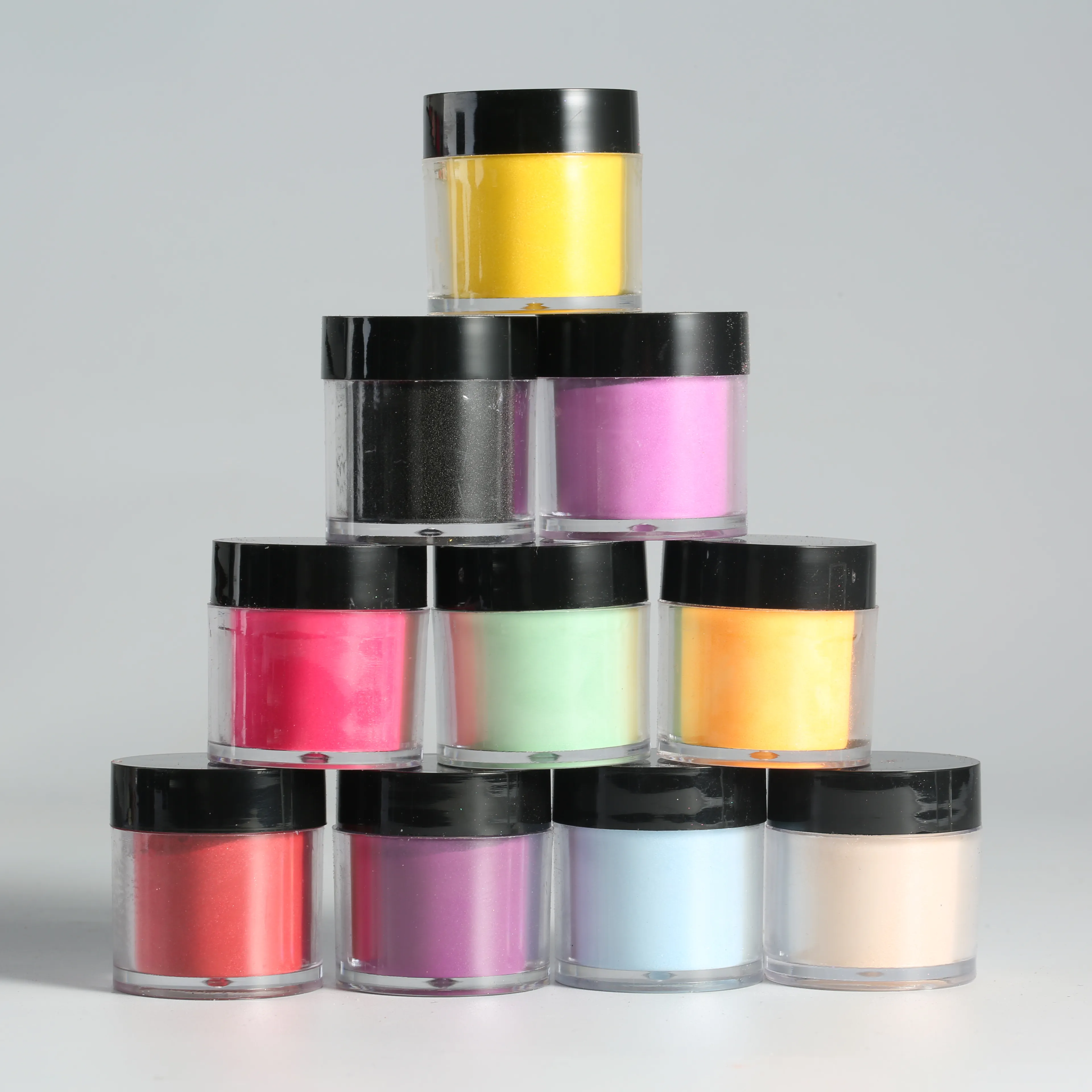 Fast Dry Promote Delivery Price 3 in 1 Acrylic Nails Powder Blue Grown Green Yellow 10g Acrylic Jar Dipping Powder