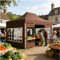 Tente Rétractable Mobile Imperméable Anti-UV Durable avec Cadre en Alliage d'Aluminium pour Expositions et Salons Commerciaux