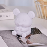 Lampe lunaire 3D pour enfant avec 6 couleurs changeantes, lumière de nuit flexible pour enfants avec abat-jour en forme d'ours