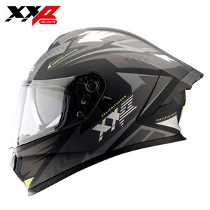 Casque de moto intégral avec grand spoiler ABS, visière double à dégagement rapide, XXP DRAKEN S Matt Motocross Racing DOT/ECE/CCC - Product Image 1