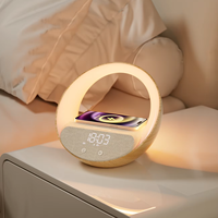 KUANGXIANG jam Alarm matahari terbit pintar, gadget rumah dengan lampu bangun sekitar, Speaker, pengisi daya telepon dan dudukan