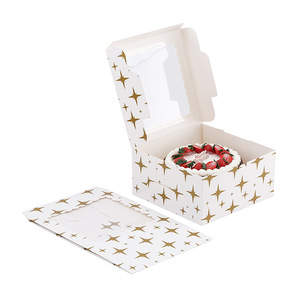 <span class=keywords><strong>Cajas</strong></span> <span class=keywords><strong>de</strong></span> Pastelería <span class=keywords><strong>de</strong></span> Papel Blanco <span class=keywords><strong>con</strong></span> <span class=keywords><strong>Ventana</strong></span> para Galletas, Muffins, Macarons, Donuts, Pasteles, Tartas, Cuadradas, Grandes y Mini, Desechables - Product Image 2