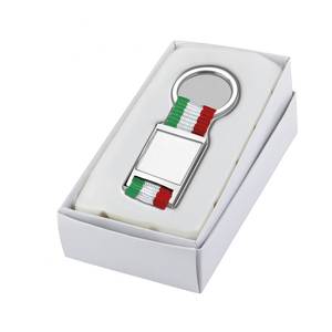 Italian Flag Fabric <b>Keychain</b> with Hollow Design Offset and UV Printing Alloy and Metal Material Gift <b>Bottle</b> <b>Opener</b> <b>Keychain</b> - Product Image 2