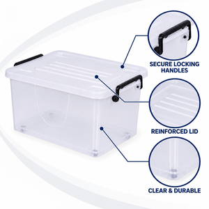 Maßgefertigter Transparenter Aufbewahrungsbehälter 30L Stapelbare Box für Kleiderschrank und Waschküche - Product Image 4