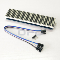 Módulo de matriz de puntos MAX7219 32x8 4 en 1 Unidad de módulos de pantalla LED con cables de 5 pines para Raspberry Pi