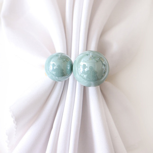 Nuovo arrivo <span class=keywords><strong>Tiffany</strong></span> blu a forma di U portatovaglioli con perla e conchiglia In magazzino - Product Image 4