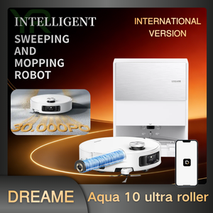 หุ่นยนต์ดูดฝุ่นถูพื้น Aqua 10 Ultra Roller พร้อมระบบทำความสะอาดตัวเอง ด้วยความร้อน แรงดูด 30000Pa ทำความสะอาดอัตโนมัติ ป้องกันพรมในรถยนต์ - Product Image 2