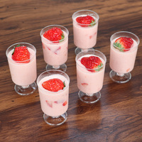 Verre à vin, gobelet à mousse, coupe à dessert pour mariage, petite coupe à gelée, jetable, en plastique PS transparent et solide
