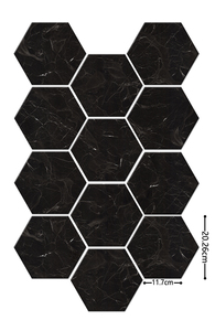 Autocollant mural hexagonal SXP en PVC, imitation marbre, grain <span class=keywords><strong>de</strong></span> bois, auto-adhésif, imperméable, <span class=keywords><strong>panneau</strong></span> mural décoratif pour salon, chambre <span class=keywords><strong>à</strong></span> coucher, intérieur - Product Image 4