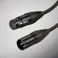 Câble de microphone XLR mâle vers femelle équilibré à 3 broches, 1,8 m, noir, fabriqué en Chine