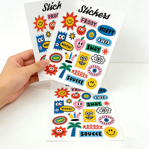 ที่กำหนดเองพิมพ์จูบตัดแผ่นสติกเกอร์น่ารัก,มันวาวลามิเนตไวนิลแผ่นสติกเกอร์ - Product Image 1