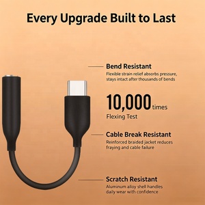 Cable de Audio Auxiliar USB C <span class=keywords><strong>a</strong></span> 3.5mm, <span class=keywords><strong>Adaptador</strong></span> de Auriculares USB Tipo C <span class=keywords><strong>a</strong></span> 3.5mm para Xiaomi y Oppo - Product Image 3
