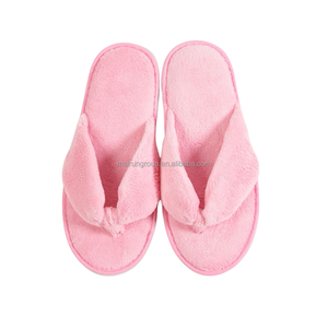 Livraison rapide Hôtel personnalisé corail polaire portable spa pantoufles jetables bout ouvert velours pour unisexe - Product Image 3