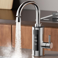 Robinet d'eau chaude électrique instantané 3400W, chauffe-eau sans réservoir thermostatique intelligent avec affichage LED et rotation à 360° °   Rotation pour la cuisine à domicile