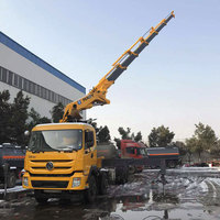 HAOY-Bras pliable de 25 tonnes, facile à installer, grue montée sur camion lourd télécommandée, vente à chaud