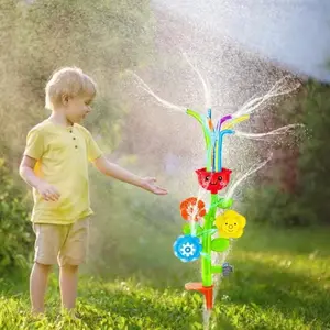 KSF Summer Outdoor Water Spray Flower Toys And Games Sprinkler For Kids Toddlers Garden Children Toys Splashing Backyard Games