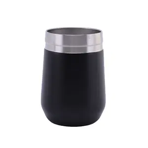 12 oz 350 ml Vacuum wine glass Egg Double stainless steel eggshell glass U shaped tumbler cup coffee mugs