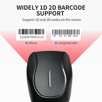 Escáner de Código de Barras 2D Inalámbrico USB de Mano para Inventario y Comercio Minorista, Escaneo de Alta Velocidad, Calidad Industrial, CMOS, Decodificación Rápida