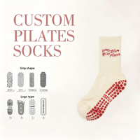 Chaussettes tricotées personnalisées POPSOX de haute qualité avec logo, antidérapantes, à revers, pour femmes, idéales pour la danse, la grossesse, le yoga et le Pilates