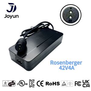Chargeur de batterie au lithium Joyun E-Bike 42V 2A, connecteur Rosenberger, homologué CE PSE, 100-240V AC, <span class=keywords><strong>PC</strong></span> V-0 ignifuge, OEM/ODM, 88W - Product Image 1