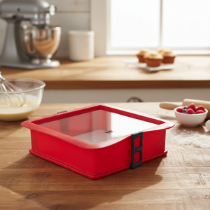 Stampo in silicone con base quadrata in vetro temperato 25 cm (Ibili 875800) - Product Image 3