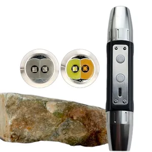 כיס נטענת USB גלאי אבני חן לפיד 4-מקור חם UV מצביע אור פנס LED סוג נורה עם מקור כוח סוללה