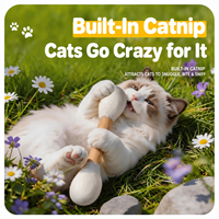 Bâton interactif pour chat en polaire extra large, résistant aux morsures, accessoires pour animaux de compagnie, pour soulager l'ennui et stimuler la dentition
