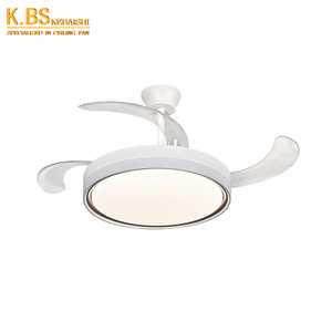 Ventilador de Techo Invisible Retráctil de 42 Pulgadas con Luz y Control Remoto, Novedad - Product Image 1