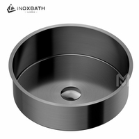 Lavabo de salle de bain moderne à encastrer sous le plan de travail, conçu pour les projets en métal, lavabo sous-monté pour salle de bain