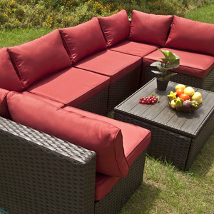 Mây đồ nội thất đa chức năng wicker lửa Pit bảng thiết lập ngoài trời Patio đồ nội thất thiết lập - Product Image 5