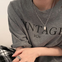 Collar con Colgante de Estrella y Letra Cuadrada, Cadena de Clavícula Simple y Moderna, Joyería de Moda para Mujer, Regalo