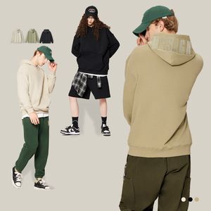 Sudadera con Capucha de Otoño, Estilo Vintage, Sin Cordones, Corte Recortado, para Hombre, de Felpa, Ecológica, Transpirable, de Poliéster/Algodón - Product Image 3