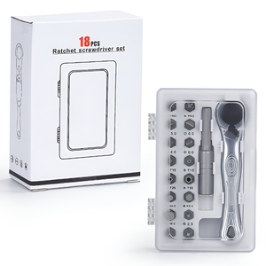 18 Pcs Ratchet <b>Screwdriver</b> Set With Interchangeable Bits For Diy Repair Tools - Product Image 1
