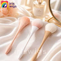 Pinceau à poudre professionnel Iriswigs extra large en poils synthétiques, super doux et moelleux, pour le maquillage du visage, la poudre libre, le blush, le bronzer et la fixation.
