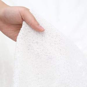 Bán buôn Wedding party thêu long lanh vuông payette Khăn trải bàn 90x156 inch hình chữ nhật màu trắng sequin Vòng bảng vải - Product Image 2