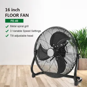 Hoge Snelheid Elektrische Oscillerende Fan 12 16 18 20 Inch Metalen Industriële Vloer Fan