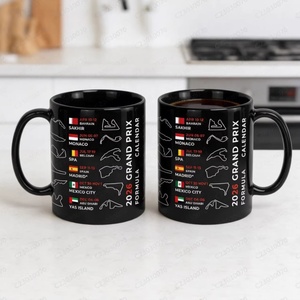 Taza de Cerámica Negra con Mapas de Circuitos de Fórmula 1 2026, Calendario del Gran Premio, con Fechas, Regalo Perfecto para Fanáticos de F1 - Product Image 3