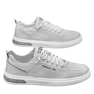Men's Trendy <b>Canvas</b> Sneakers Korean-Style All-Match Sports Casual Shoes Summer White Breathable Sneakers Walking Style - Product Image 5