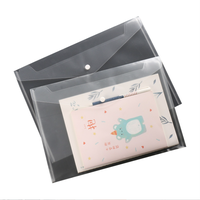 Enveloppes en plastique poly transparent Sacs de fichiers transparents Dossiers de documents à bouton-pression Dossier de fichiers à une poche