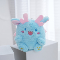 Porte-clés en peluche dragon mignon de dessin animé animaux en peluche pendentif poupée monstres porte-clés en peluche pour machine à griffes enfants vente en gros