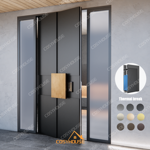 Hiện đại nhôm an ninh cửa đa điểm Khóa hệ thống giấu bản lề chống trộm cách âm pivot chính căn hộ biệt thự khách sạn - Product Image 4