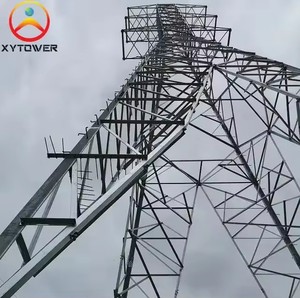 Оцинкованная решетка 400KV угловая стальная электрическая линия передачи башня - Product Image 4