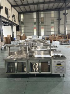 Comptoir de préparation de Bubble Tea réfrigéré en acier inoxydable - Product Image 3