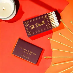 Wholesale Price With Luxury Box Long Wooden Stick Matches With Custom Match Box For Candle Cigar Matchbox Sur Mesure Matchbox