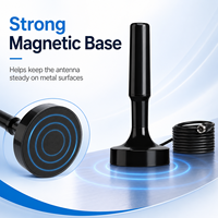 Antenne TV numérique intérieure à base magnétique, en plastique, connecteur coaxial standard 75 ohms, 470-860 MHz pour télévision